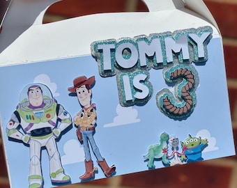 Caja de regalo para fiestas con diseño 3D de Toy Story