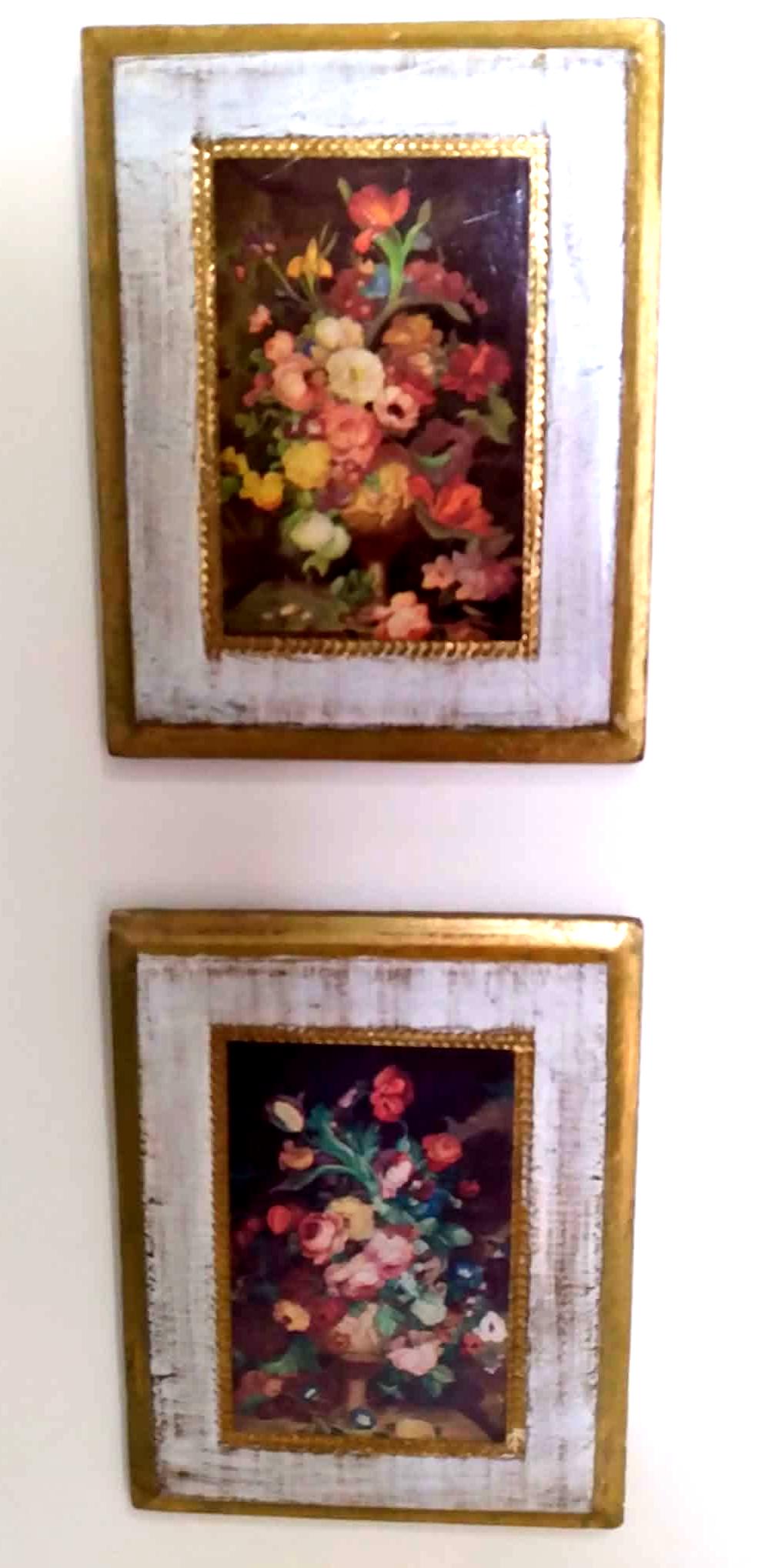 Vintage Italian Florentine Floral Plaques Made in Italy. - Etsy