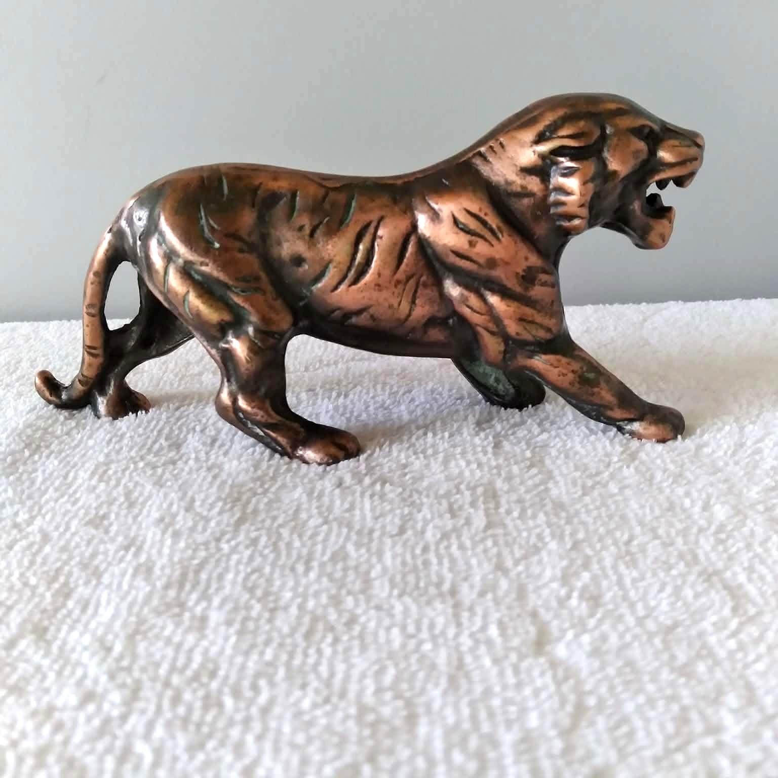 Metal Tiger Statue - Etsy