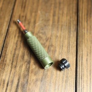EDC 1/4" Hex Bit Driver with Hidden Storage | Pocket Screwdriver | Everyday Carry Tool