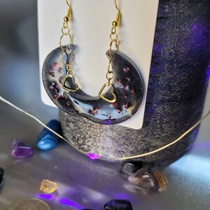 Dark Romance Crescent Moon Earrings