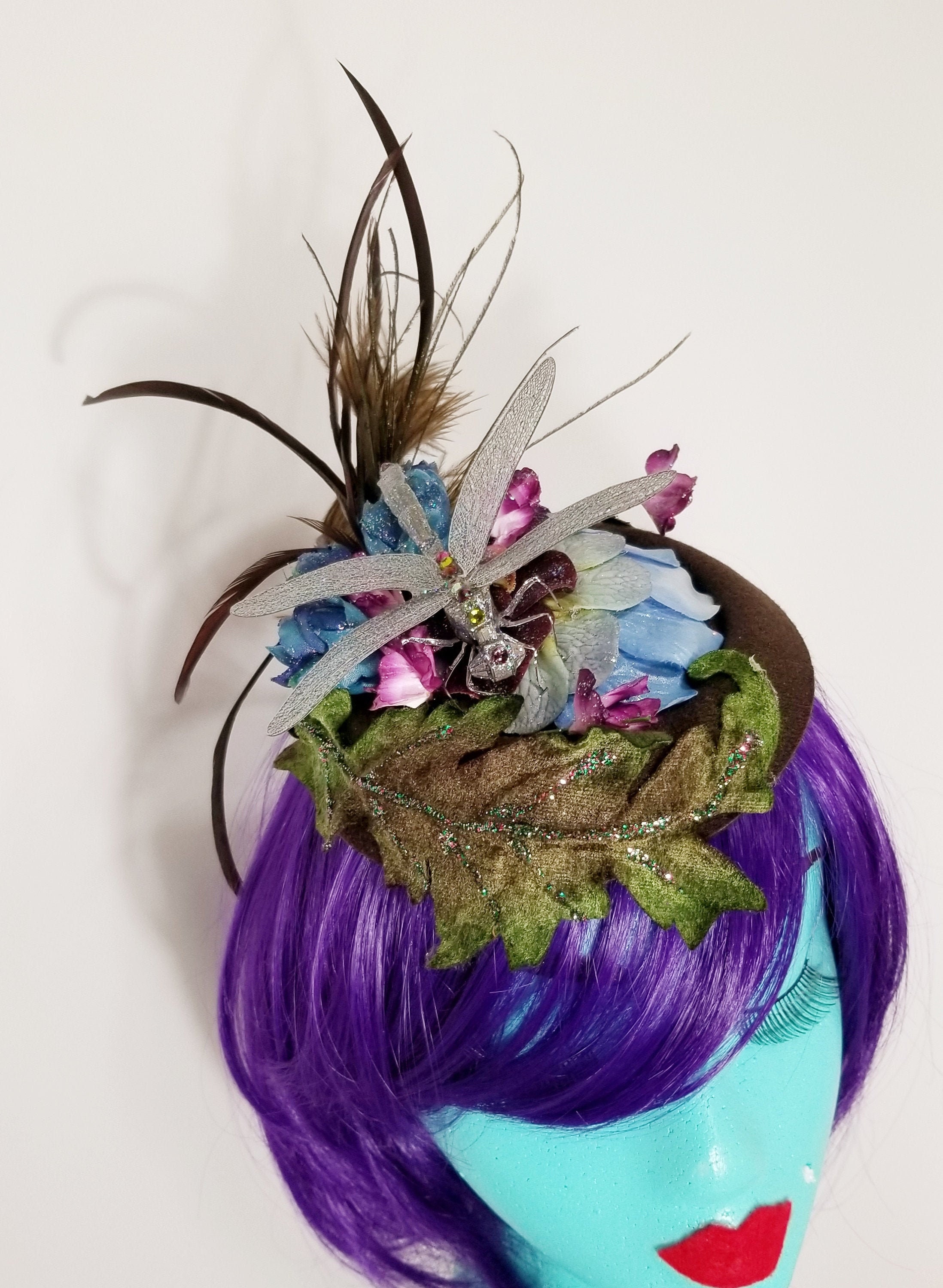 Metal Dragonfly Autumn Queen Fascinator 