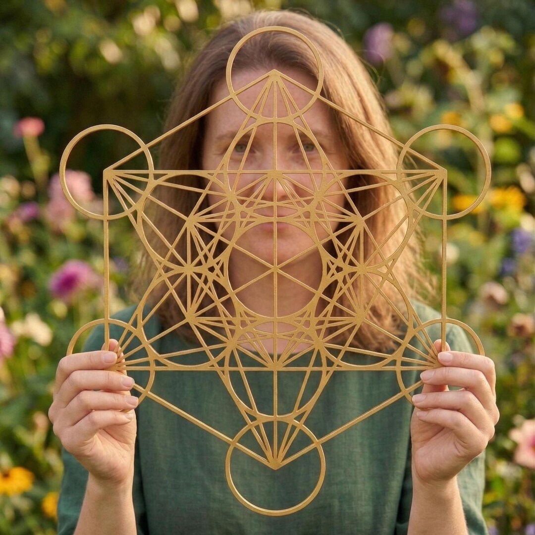 Metatron's Cube Metal Wall Art – Sacred Geometry Geometric Wall Decor ...