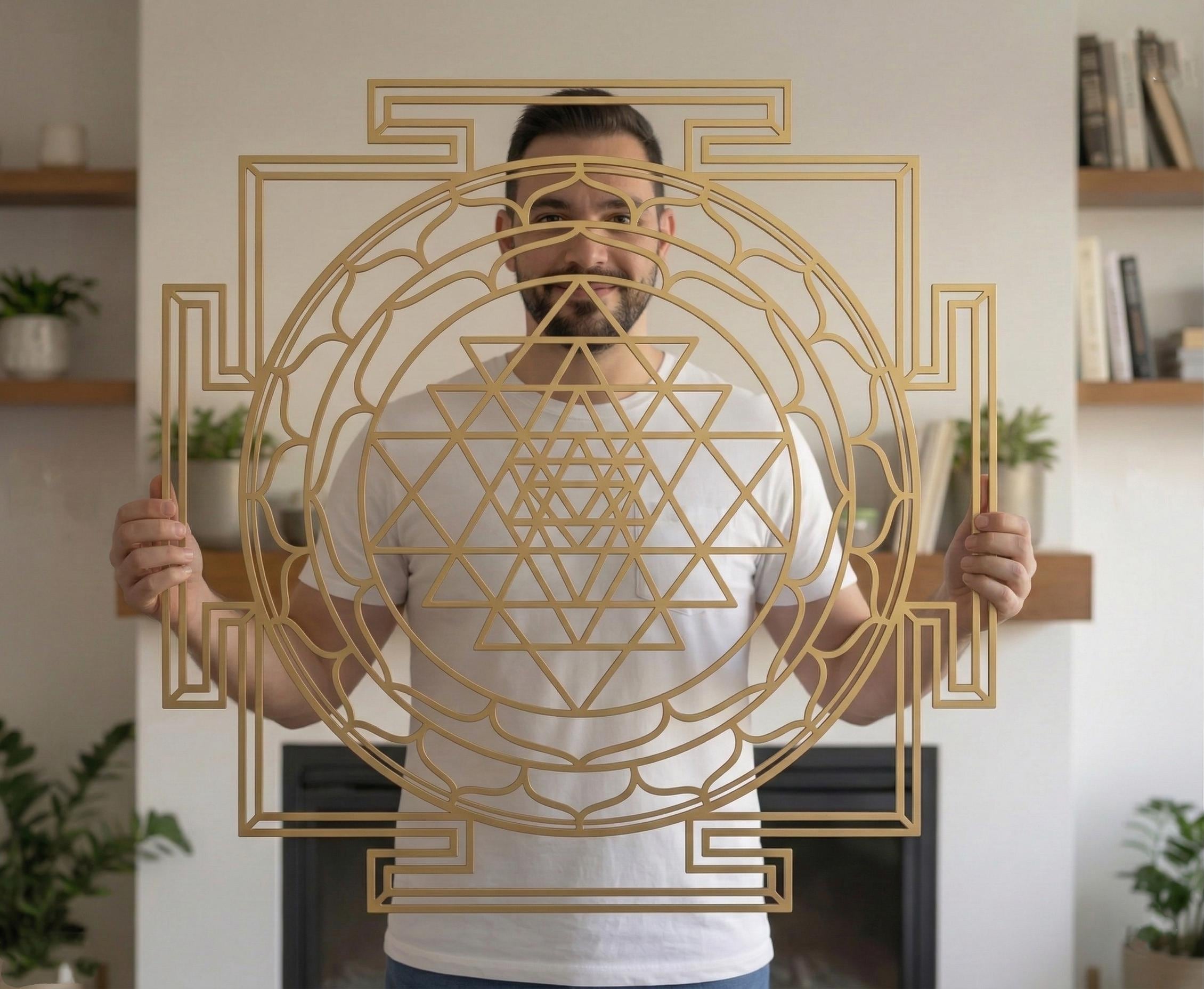 Sri Yantra Metal Wall Art – Sacred Geometry Mandala Decor - Etsy