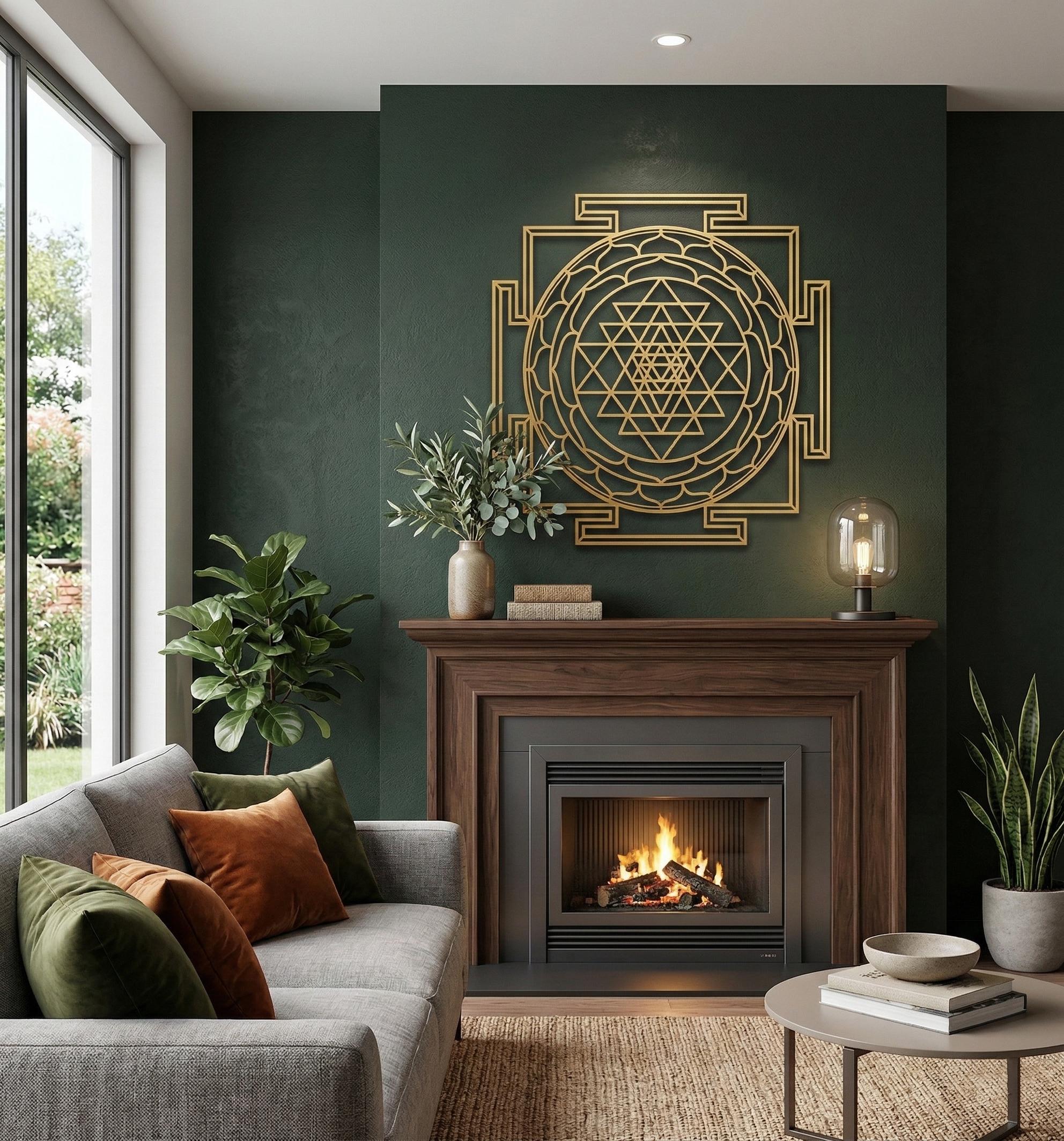 Sri Yantra Metal Wall Art – Sacred Geometry Mandala Decor - Etsy
