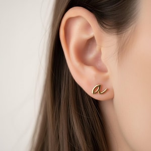 Boucles Initiales - Clous Personnalisés, Acier Inoxydable Hypoallergénique