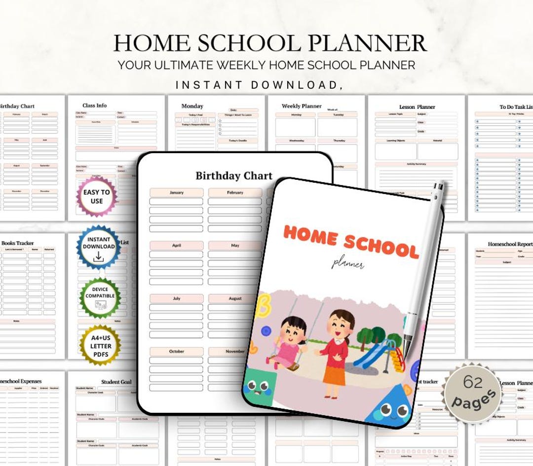 Homeschool Planner Printable, Lesson Organizer, Student Tracker ...