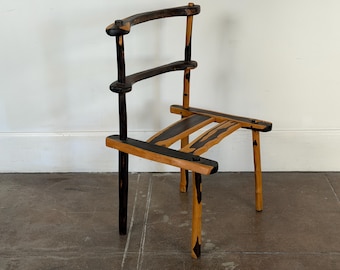 Vintage primitive style decorative accent chair