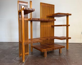 Vintage 1960's Pine Shelving Unit