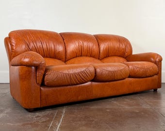 Vintage 1970’s Italian Leather Sofa