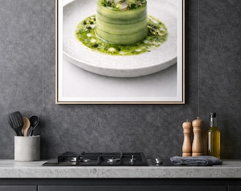 Impresión fotográfica de comida gourmet: arte mural moderno para cocina (descarga digital)