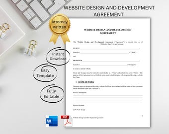 Website Design & Development Agreement- Editable