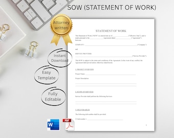 Statement of Work Template (SOW)-Editable Word