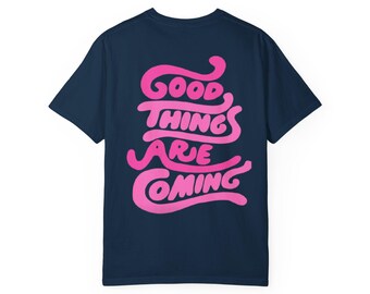 life is better with a tan T-shirt | beach vibes, pink script