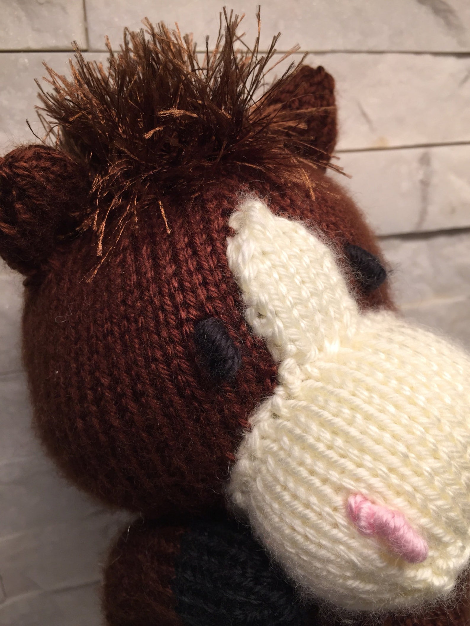 Knit horse puppet knit hand puppet horse knit glove puppet Etsy