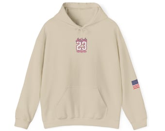 Los Angeles Gothic Script 23 Hoodie | American Flag Sleeve