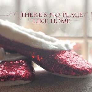 There's No Place Like Home Print House warming gift mothers Day gift Valentines day gift wedding gift mom wizard of ruby Slippers print