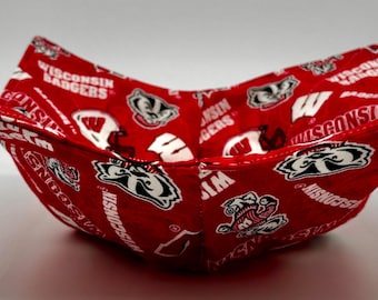 Wisconsin Badgers Bowl Cozy Microwave Safe Cotton Bowl Holder
