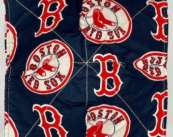 Boston Red Sox Quilted Bowl Cozy, Handmade Microwave Safe Holder, MLB Fan Gift