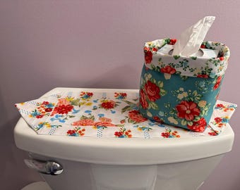 Pioneer Woman Blue Floral Bathroom Set