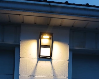 Set Of 2 Metal Outdoor Wall Mounted Solar Light With Motion Senor