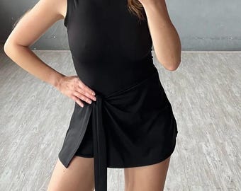 Women’s Tennis Dress with Built-In Shorts | Pleated Athletic Dress