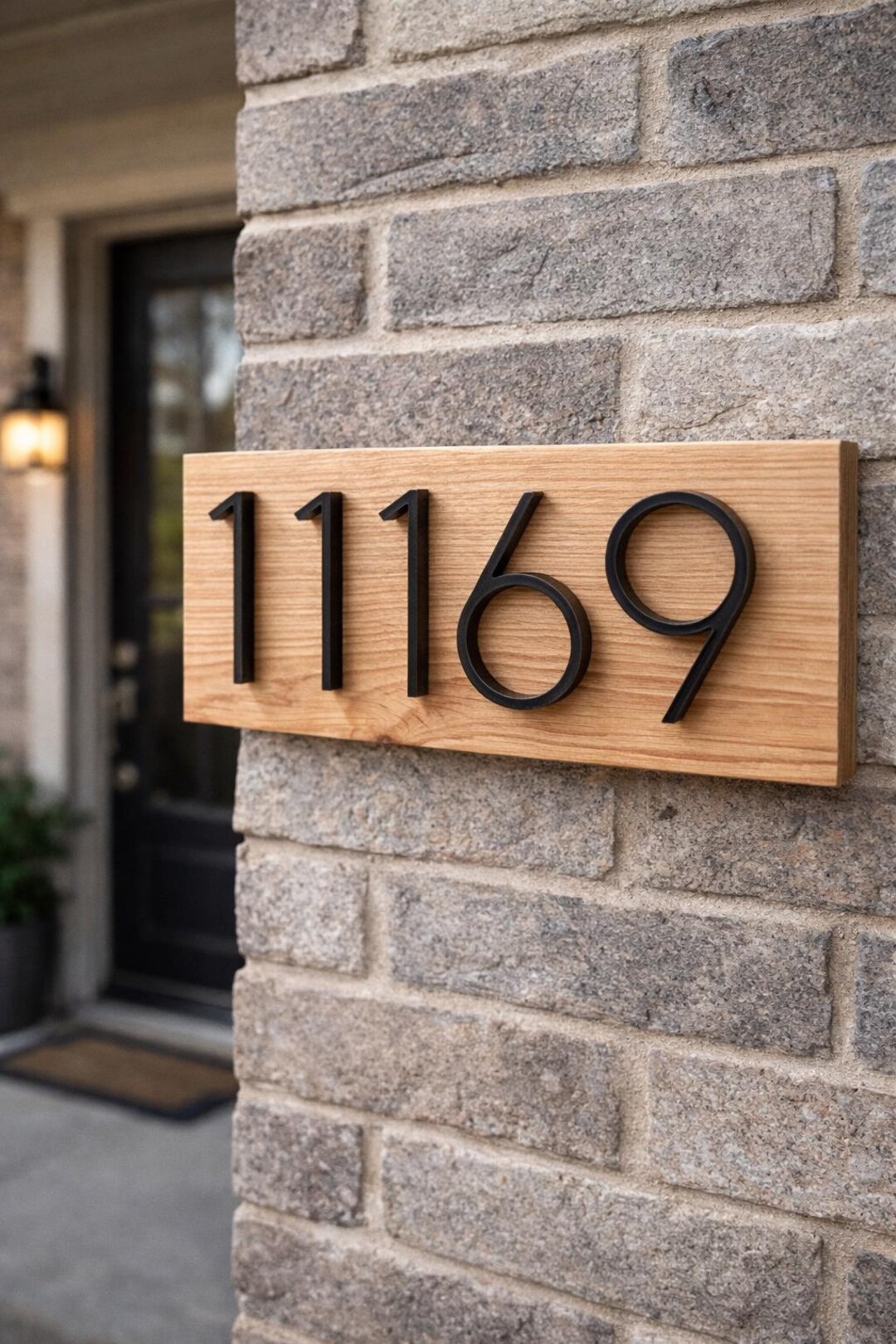 Modern Wood Address Sign - Etsy