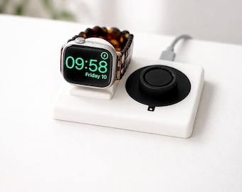 Oura Ring Gen 3, Apple Watch Charging Dock | Minimalist 2-in-1 Station
