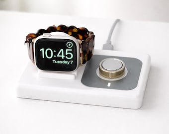 Oura Ring Gen 4, Apple Watch Charging Dock | Minimalist 2-in-1 Station