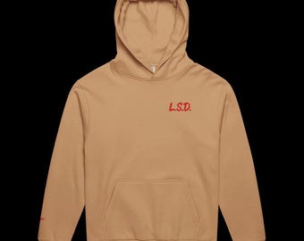 Felpa con cappuccio unisex ricamata LSD