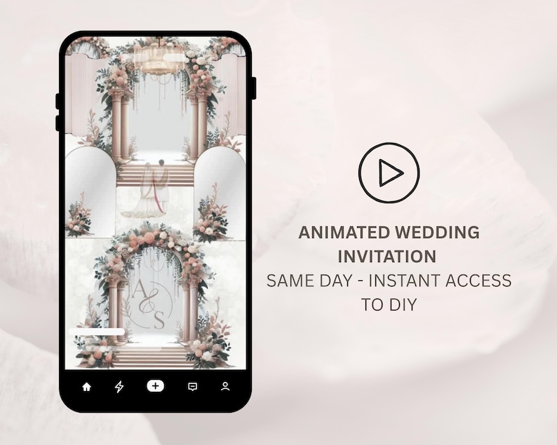 Elegant Digital Invitation Template | Customizable Wedding, Nikah ...