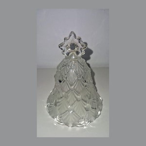 Decorative Moulded Glass Bell – Scale Pattern – Star Finial – Vintage