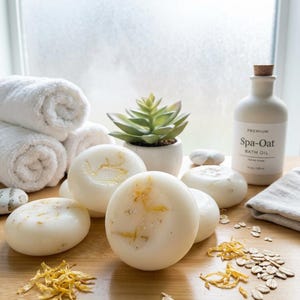 Haferflocken-Honig-Calendula-Seife | Botanisches Spa-Geschenk für empfindliche Haut