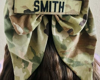 Personalized  Military Hair Bow