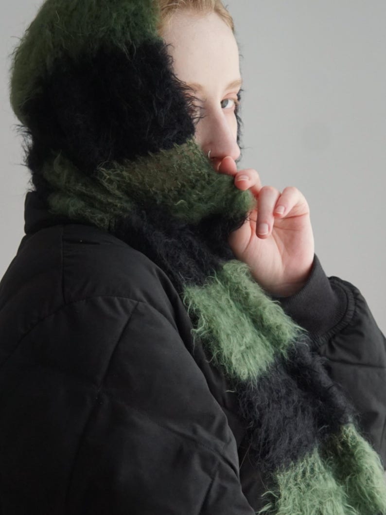Mohair Blend Crochet Scarf, 210cm image 5