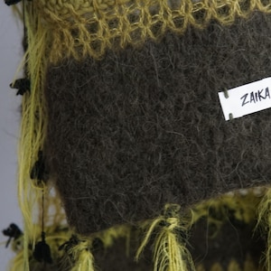 Green Felted Alpaca Wool Scarf, 190cm, "Ireland" afbeelding 9