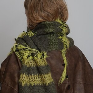 Green Felted Alpaca Wool Scarf, 190cm, "Ireland" afbeelding 5