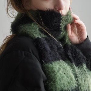 Mohair Blend Crochet Scarf, 210cm image 6