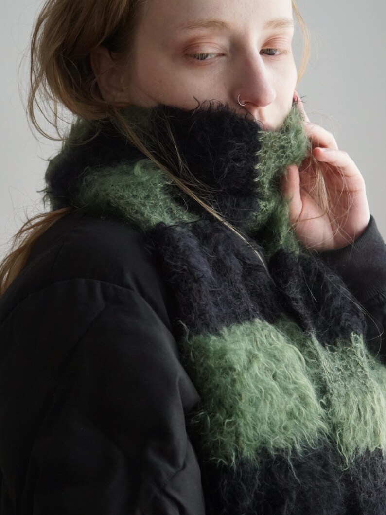 Mohair Blend Crochet Scarf, 210cm image 6