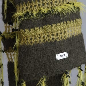 Green Felted Alpaca Wool Scarf, 190cm, "Ireland" afbeelding 10