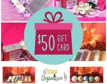 Gift Certificate, Gift Card, fifty dollar gift card, Gift Voucher, Spa Gift Card, Online Gift Card, Email Gift Card, Gift for her, teen gift