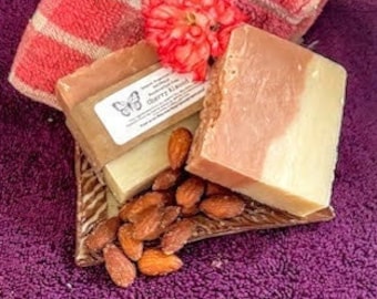 Cherry Almond Soap bar, cherry almond, organic soap bar, vegan soap bar, natural soap bar, artisan soap, handmade soap, organic soap, vegan