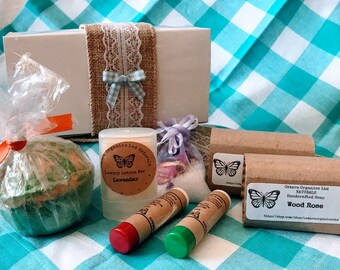 Naturals Beauty Box Sampler Gift Set: Organic Spa Gift Set Sample Box