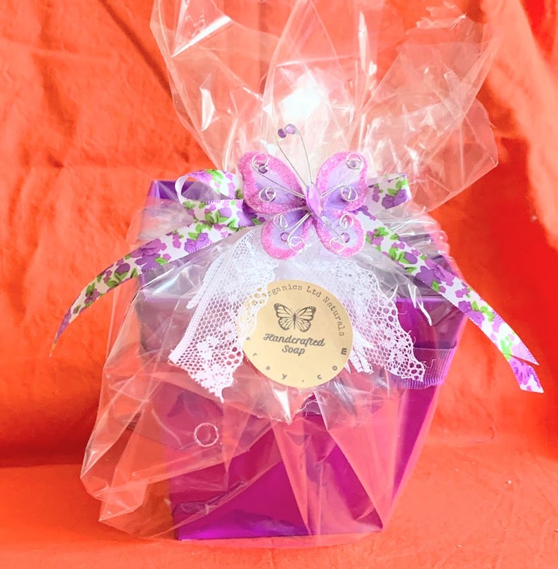 Spa Gift Set Purple Spa Set Bath Gift Set Purple Bath Gift Etsy