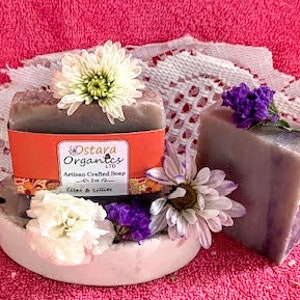 Lilac Soap Bar, Lilac and Lilies, Purple Swirl Soap, Vegan Soap, Organic Soap, Artisan Soap, All Natural Soap, vegan soap bar, handmade soap