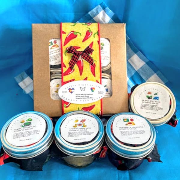 Gourmet Salsa Gift Set, Salsa, Organic Salsa Gift Set, Food Gift Set, Organic Food gift set, Salsa Gift Set, Gourmet Food Gift, Salsa Gift