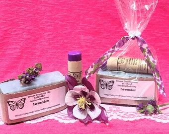 Lavender "TwoFer" Spa Gift Set: Petite Soap with Lip Balm-great for small gifts or stocking stuffers!