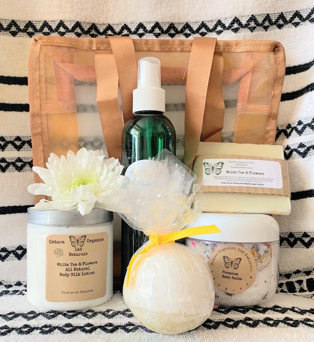 White Tea Gift Set White Tea Spa Set White Tea Bath Gift Etsy
