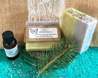 Lavender Spruce Soap, Lavender Soap Bar, Spruce Soap Bar, Essential Oil Soap, Natural Soap Bar, Organic Soap, Vegan Soap Bar, Artisan Soap
