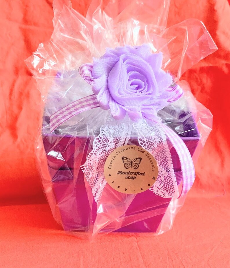 Spa Gift Set Purple Spa Set Bath Gift Set Purple Bath Gift Etsy